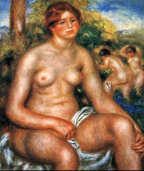 Pierre Auguste Renoir : Seated Bather